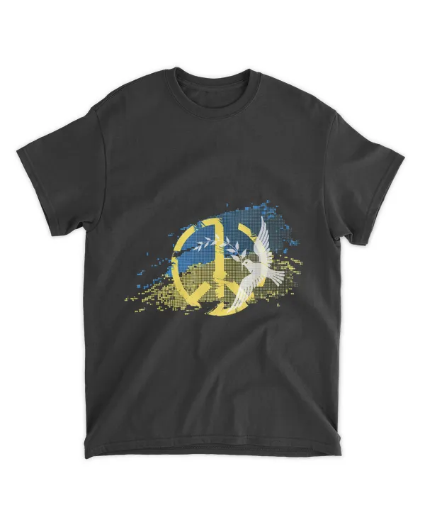 Vintage Ukraine flag with Dove of peace For Women Men T-Shirt hoodie shirt