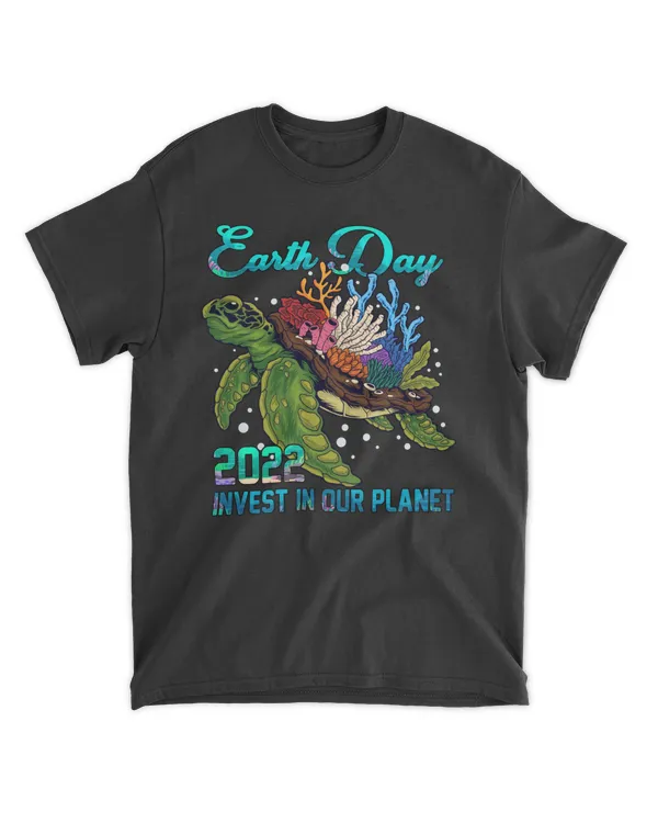 RD Earth Day 2022 Shirt, Invest In Our Planet, Sea Turtle Shirt, Environmental T Shirt
