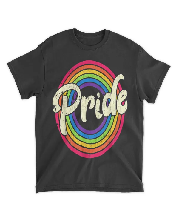 Gay Pride Vintage LGBT Rainbow Flag Lesbian Bisexual Trans T-Shirt tee