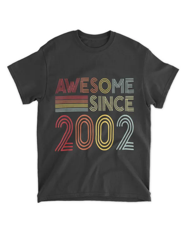 20th Birthday Vintage 2002 Made in 2002 Awesome Since 2002 T-Shirt tee