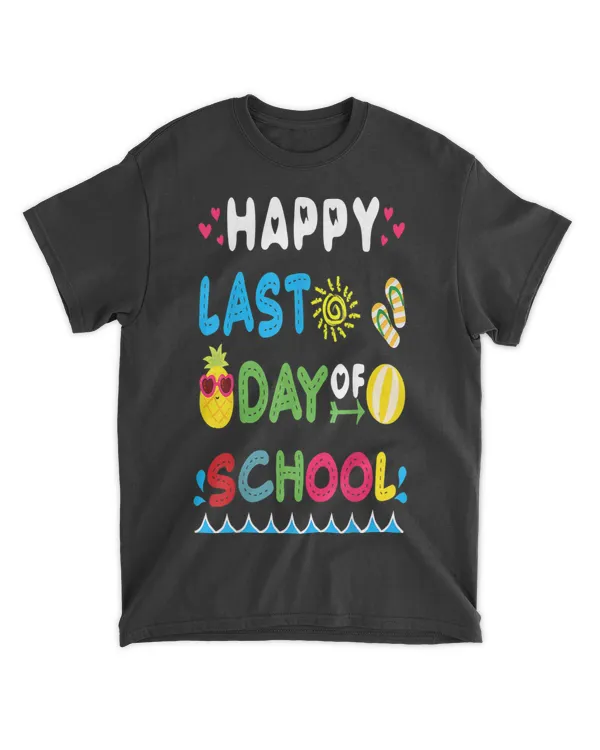 Happy Last Day Of School Gift Out For Summer Teacher Student T-Shirt tee