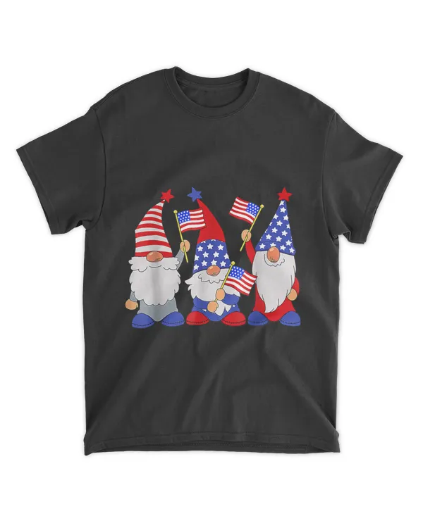 4th Of July Funny Patriotic Gnomes Sunglasses American USA T-Shirt