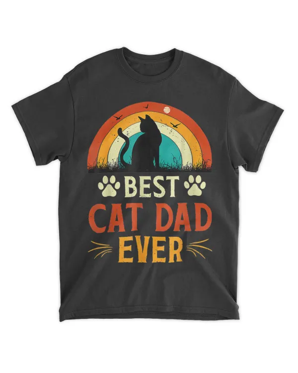 Best Cat Dad Ever T-Shirt Funny Cat Daddy Gift Father Day T-Shirt