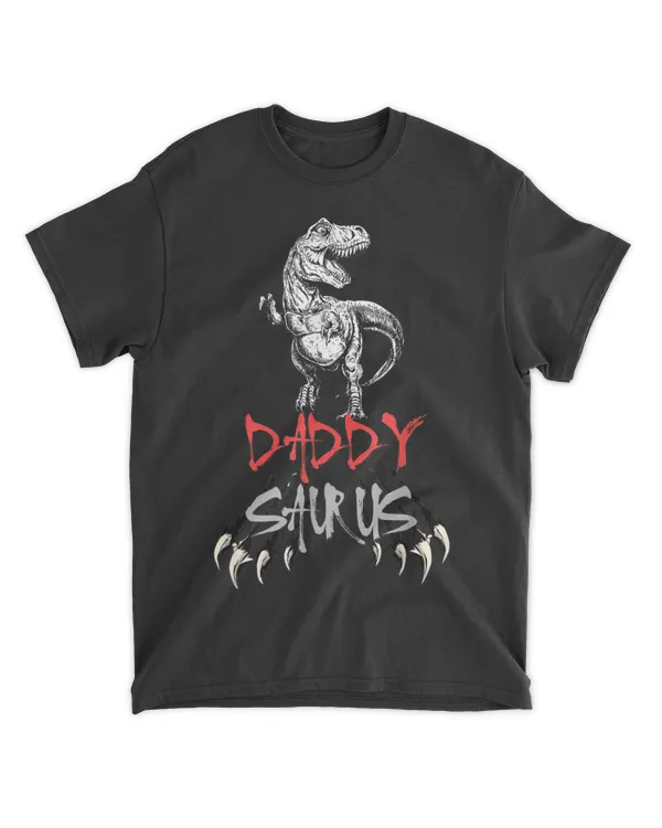 Mens Daddysaurus Daddy Saurus T Rex Dinosaur Fathers Day T-Shirt