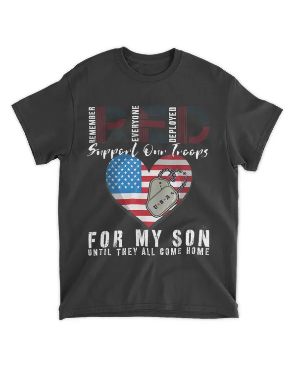 Red Friday Military I Wear Red For My Son Remember Everyone T-Shirt