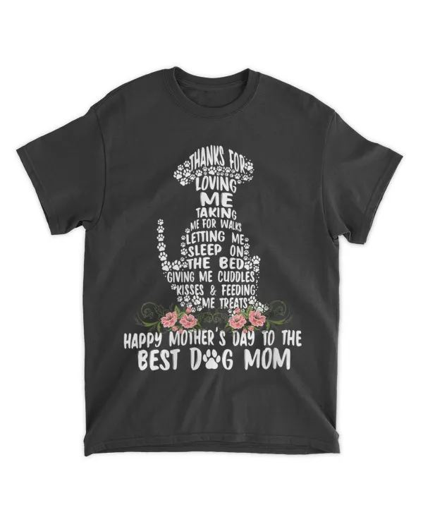 Womens Happy Mother's Day Dog Mom V-Neck T-Shirt