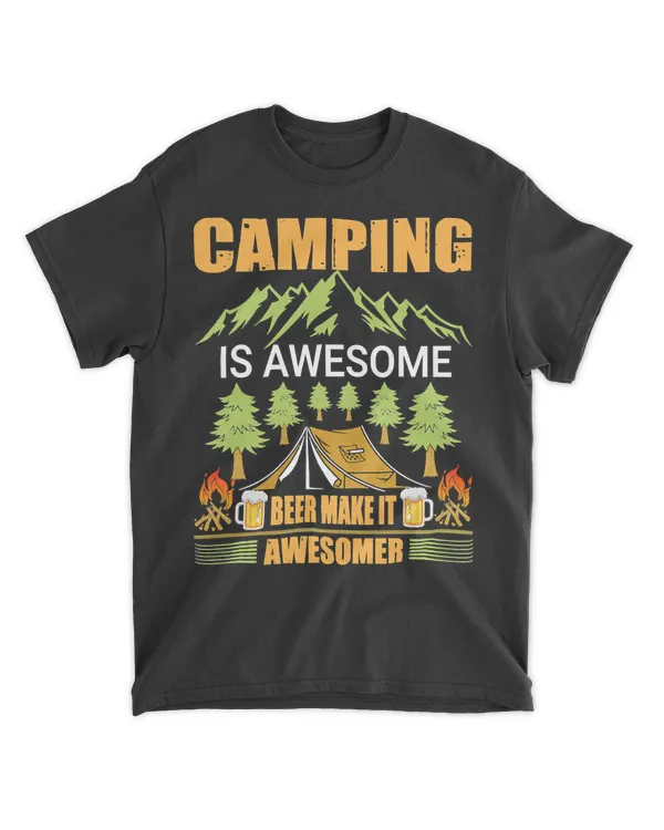 Camping Camping Beer Awesome Retro Vintage 55 Camper
