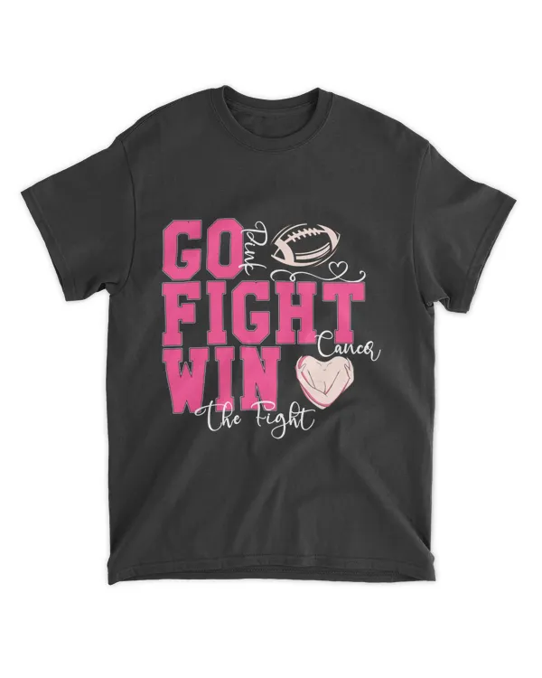 RD Go Fight WIN Breast Cancer Football Awareness, October Pink Out Ribbon