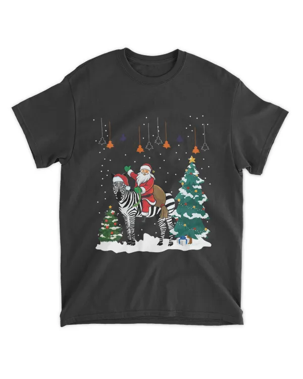 Ugly Santa Riding Zebra Shirt