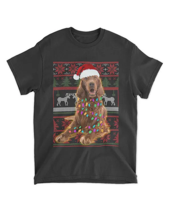 Irish Setter Ugly Santa Xmas Christmas Dog Lover