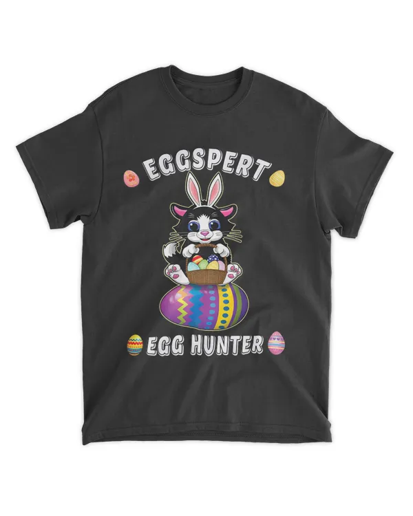 Easter Black Cat Lover Egg Truck Eggspert Egg Hunter Girls Premium T-Shirt