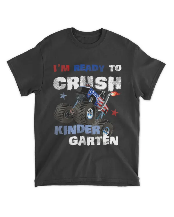 I'm Ready to Kindergarten Monster Truck Lover Back to School T-Shirt