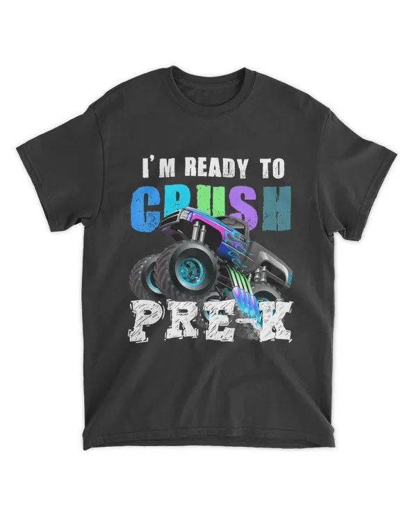 I'm Ready to Pre-K Monster Truck Lover Back to PreSchool Tee T-Shirt
