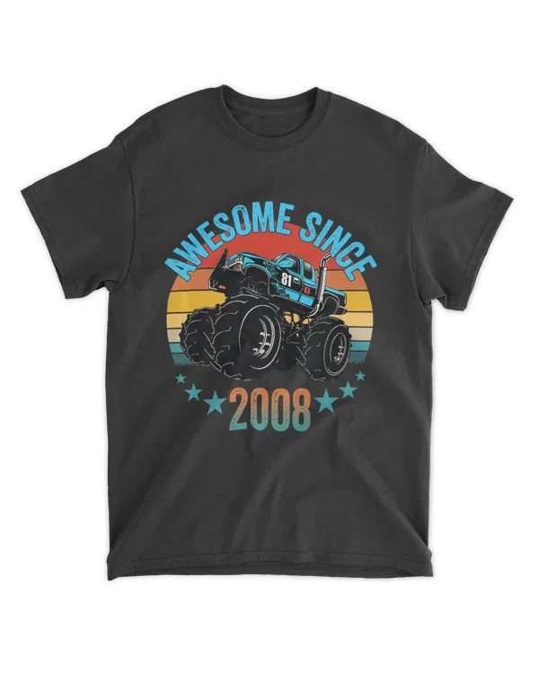 Monster Truck Awesome Since 2008 13 Years Old Premium T-Shirt
