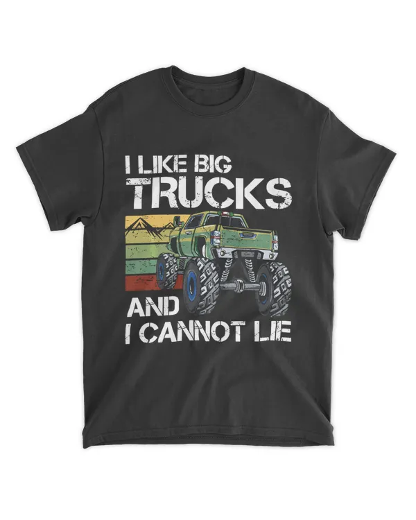 Monster Truck Gifts - I Like Big Trucks and I Cannot Lie Long Sleeve T-Shirt