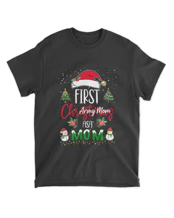 RD First Christmas As A Mom Funny Christmas New Mommy Shirt