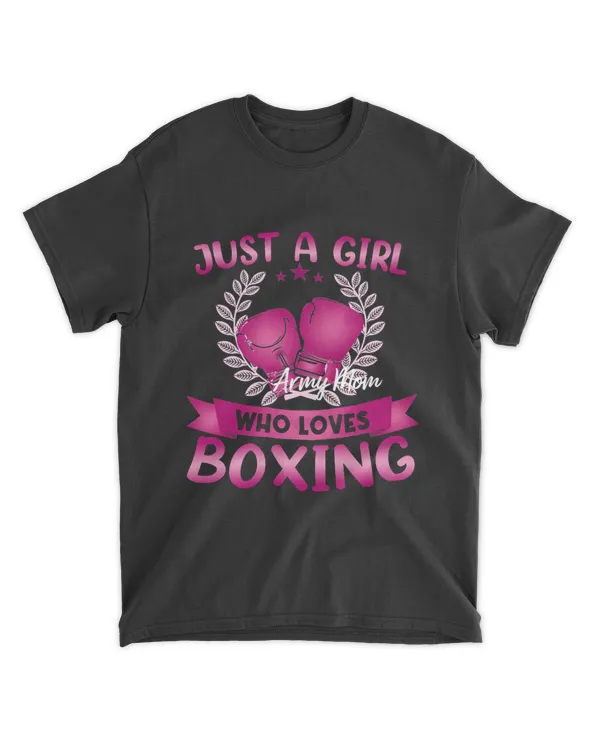 RD Just A Girl Who Loves Boxing Girls Boxing Gloves Art Shirt