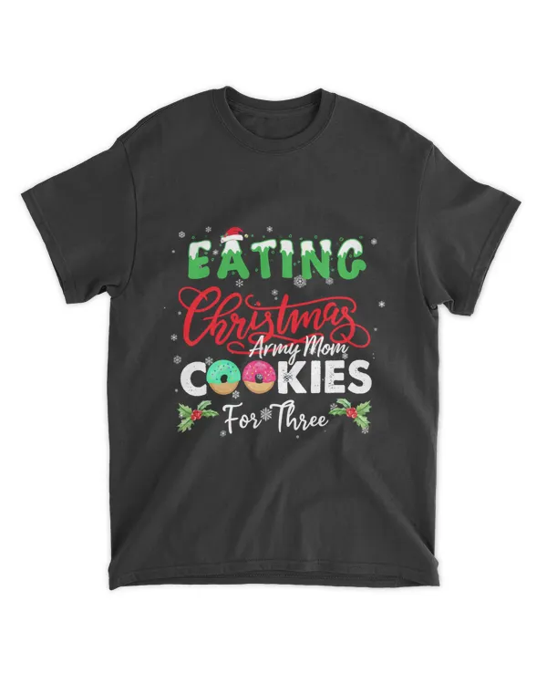 RD Pregnancy Eating Christmas Cookies For Three Shirt Xmas