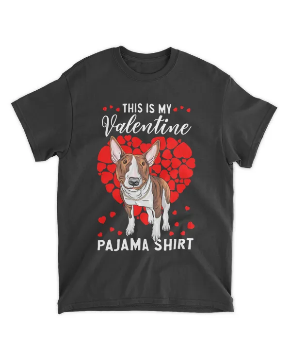 Cute This Is My Valentine Pajama Bull Terrier Dog Lover Classic T-Shirt