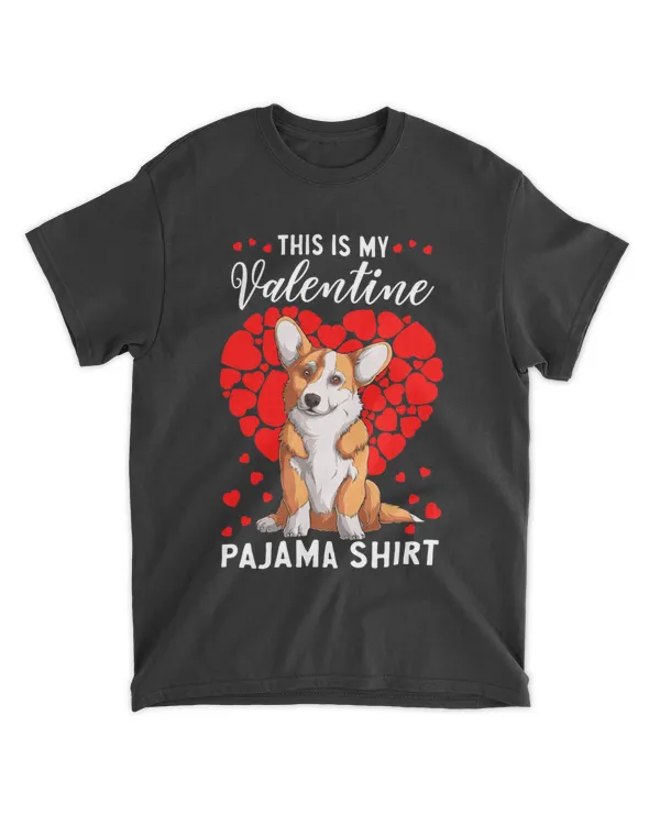 Cute This Is My Valentine Pajama Corgi Dog Lover Classic T-Shirt