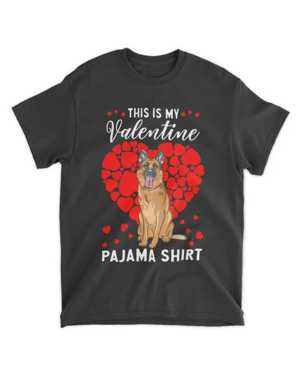 Cute This Is My Valentine Pajama Shepherd Dog Lover Classic T-Shirt
