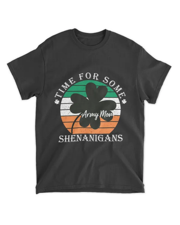 RD St. Patrick_s Time For Some Shenanigans Clover Funny Party Shirt