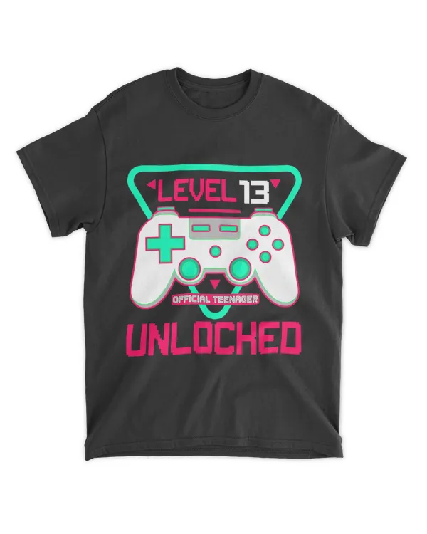 RD Official Teenager Level 13 Unlocked 13Th Birthday Gamer Boys
