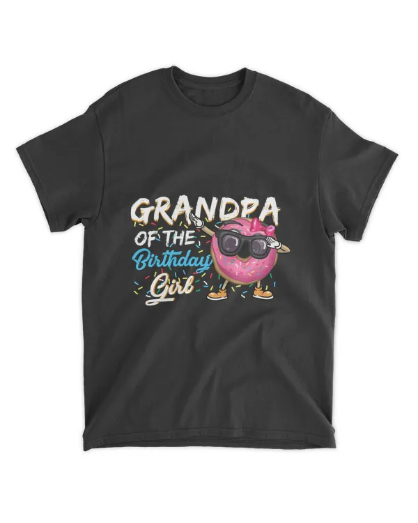 RD Grandpa Of The Birthday Girl Donut Shirt Matching Family Shirt