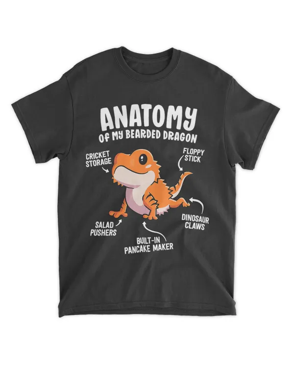 Anatomy Of A Bearded Dragon Shirt Gift For Reptile Lover T-Shirt