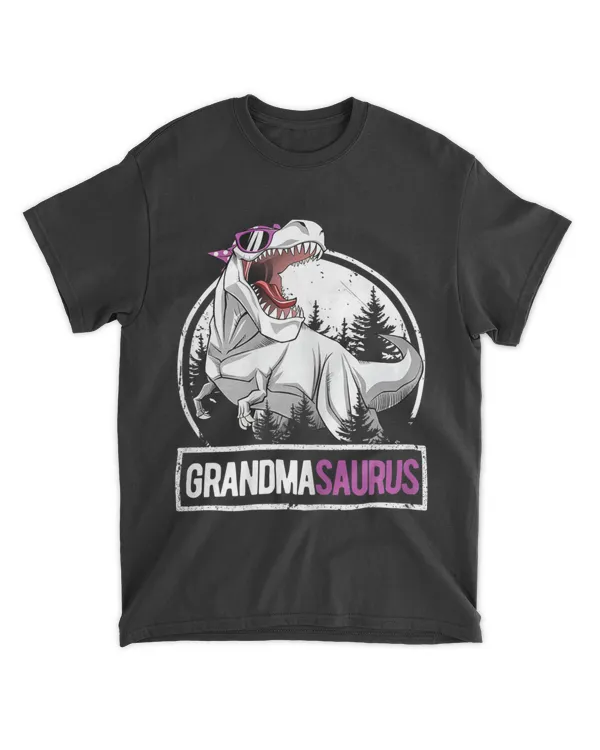 Womens GrandmaSaurus Shirt TRex Birthday Party Funny Grandma Saurus T-Shirt - Mothers Day Shirts For Grandma