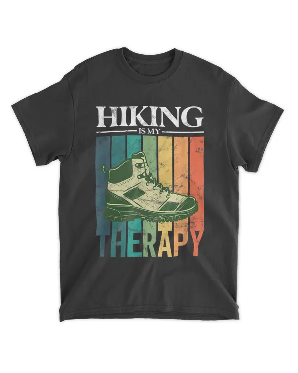 Hiking Hiking Is My Therapy Retro Hiker T-shirt