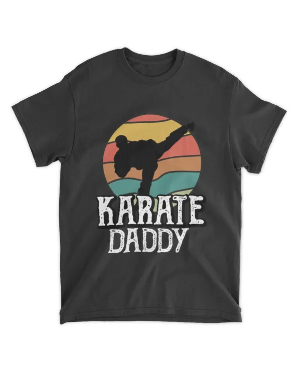 Karate daddy Retro sunset Master Sergeant t shirt