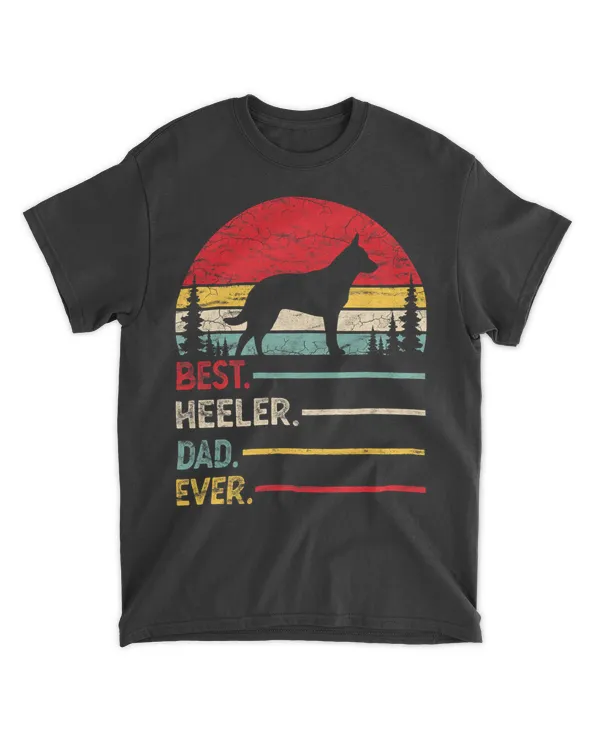 Australian Cattle Heeler Best Dad Ever Gift Dog Vintage Men T-Shirt