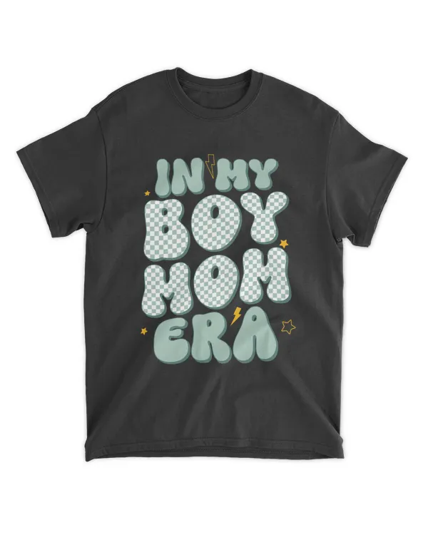 In My Boy Mom Era Trendy Mom of Girls Funny Mama Back T-Shirt (6)