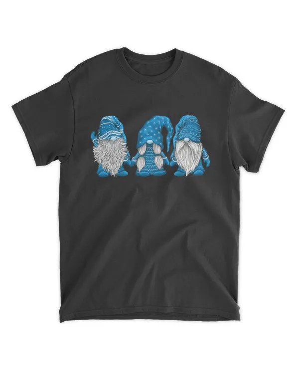 Three gnomes in blue costume Christmas