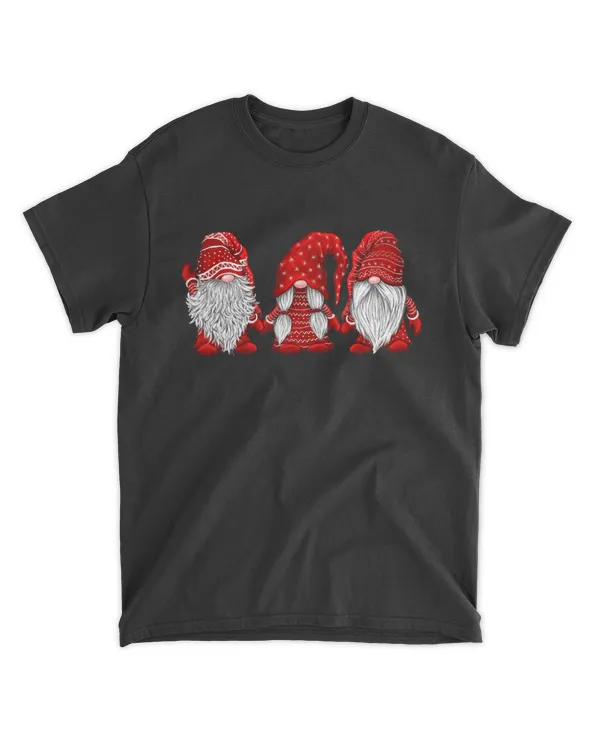 Three gnomes in red costume Christmas