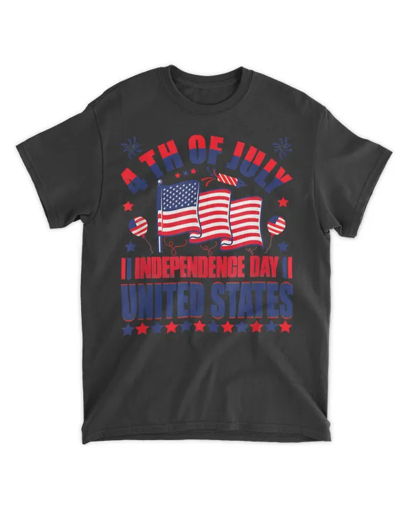 4th Of July Independence Day United States American USA Flag T-Shirt