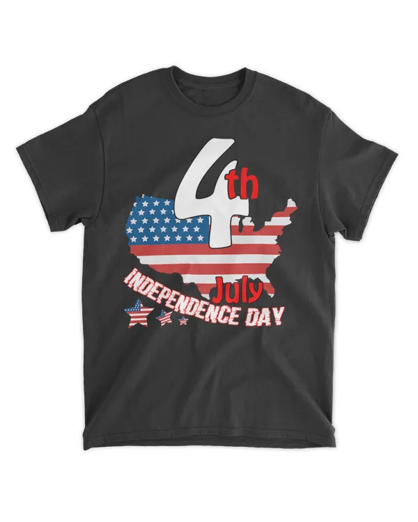 4th of July Independence Day USA American Flag Patriotic Premium T-Shirt