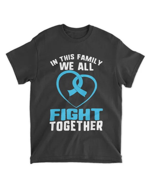 DAD Prostate cancer awareness Light Blue Ribbon Family Retro T Shirt