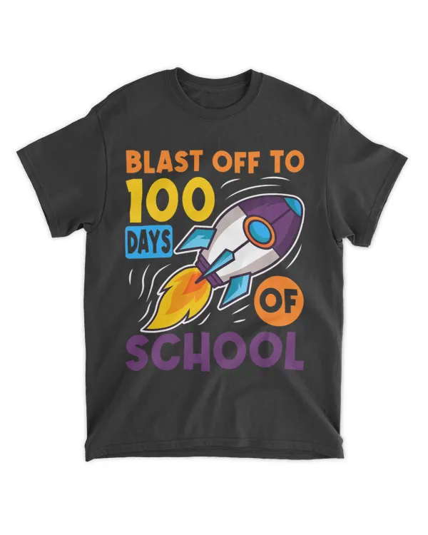 Blast Off To 100 Days of School Outer Space Traveler Rocket