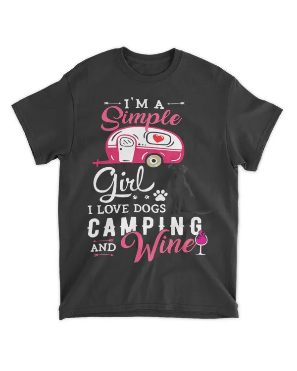 Camping Travel Black Labrador Retriever Simple Girl I Love DogsAnd Wine Camp camper