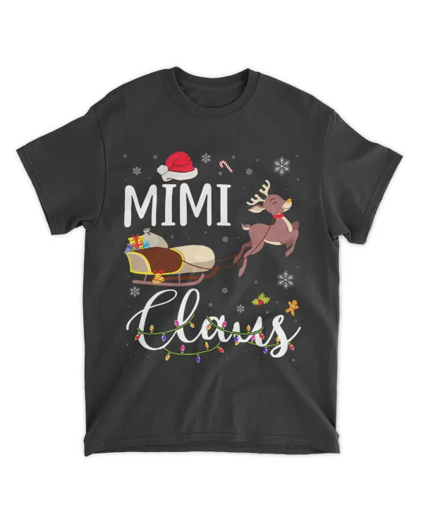 Cute Reindeer Mimi Santa Hat Christmas Matching Pajama