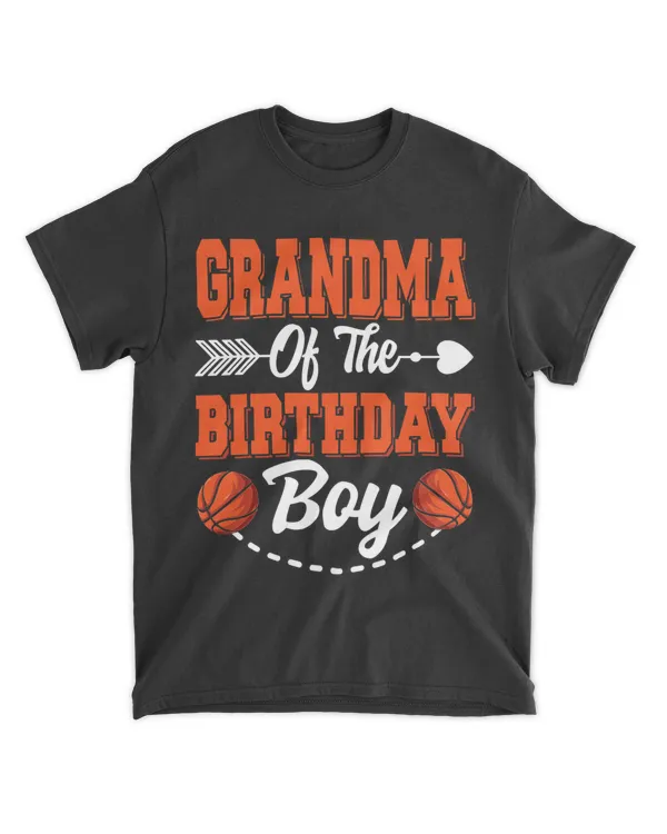 Grandma Of The Birthday Boy Basketball Matching Family Party