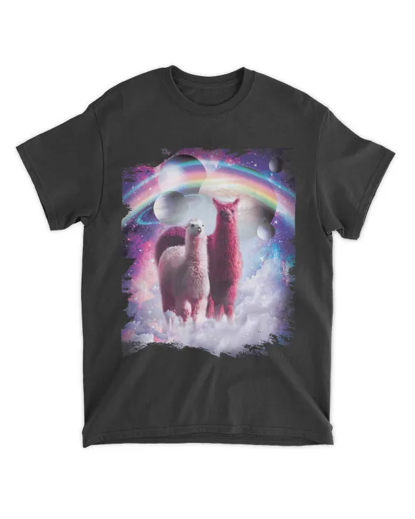 Crazy Funny Rainbow Llama In Space 24