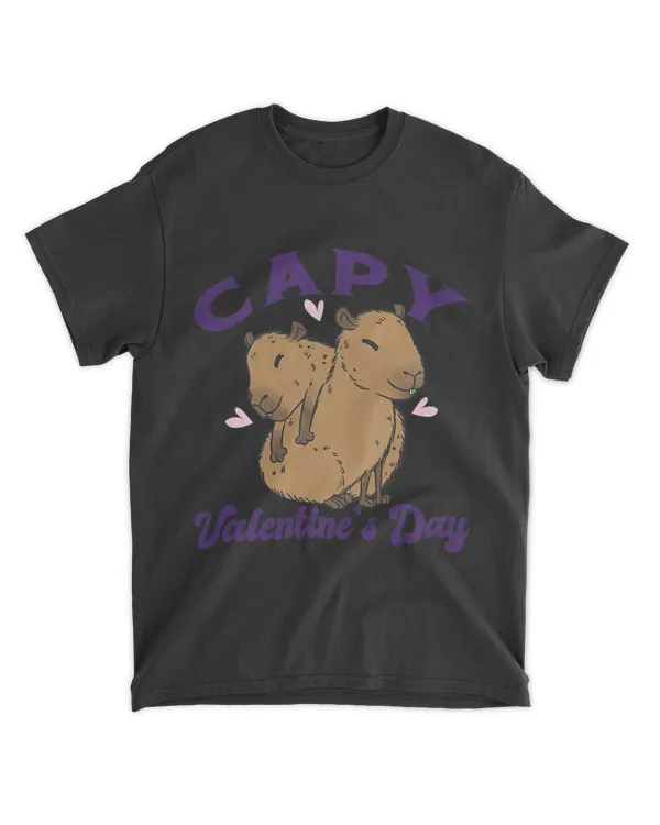 CAPY VALENTINES DAY Funny Cute Capybara Couple Heart Meme