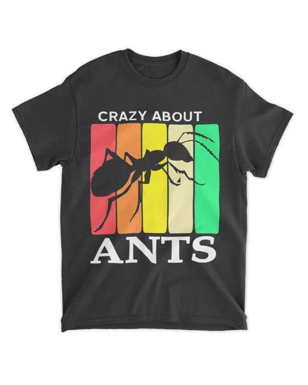 Crazy About Ants Funny Retro Ant Lover Designs Present