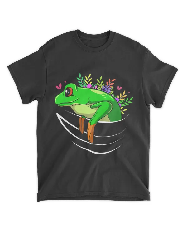 Cute Amphibian Pocket Frog Red Eyed Tree Frog Flower