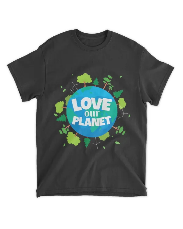 Love Our Planet Earth Day Save Environment Cute Heart Planet
