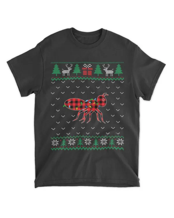 Ant Christmas Tree Lights Decoration Xmas Sweater Ugly