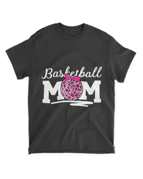 basketball mom breast cancer awareness pink ribbon leopard